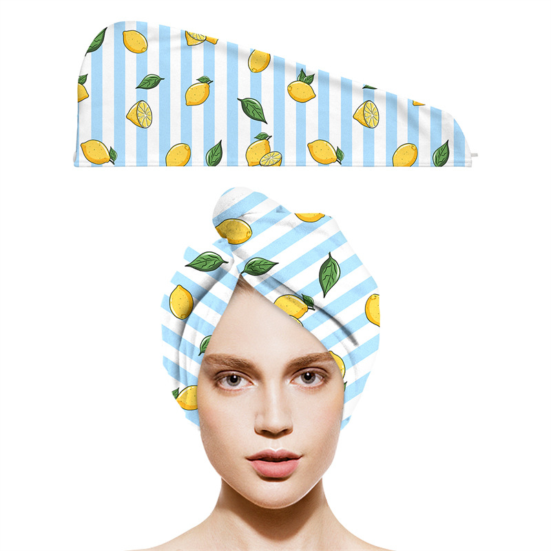 Mikropluošto plaukų džiovinimo kepuraitė su spauda, pritaikoma spauda, ypač sugerianti, greitas džiovinimas, 100–119 g