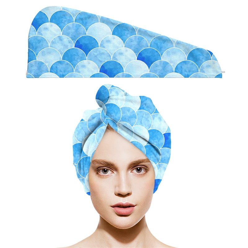 Mikropluošto plaukų džiovinimo kepuraitė su spauda, pritaikoma spauda, ypač sugerianti, greitas džiovinimas, 100–119 g