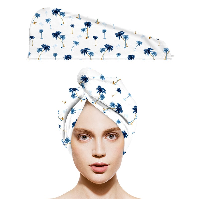 Mikropluošto plaukų džiovinimo kepuraitė su spauda, pritaikoma spauda, ypač sugerianti, greitas džiovinimas, 100–119 g