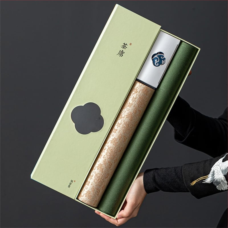 Αξεσουάρ τελετής τσαγιού – ύφασμα, κινεζικού στυλ, εκτύπωση λογότυπου, σε συσκευασία δώρου