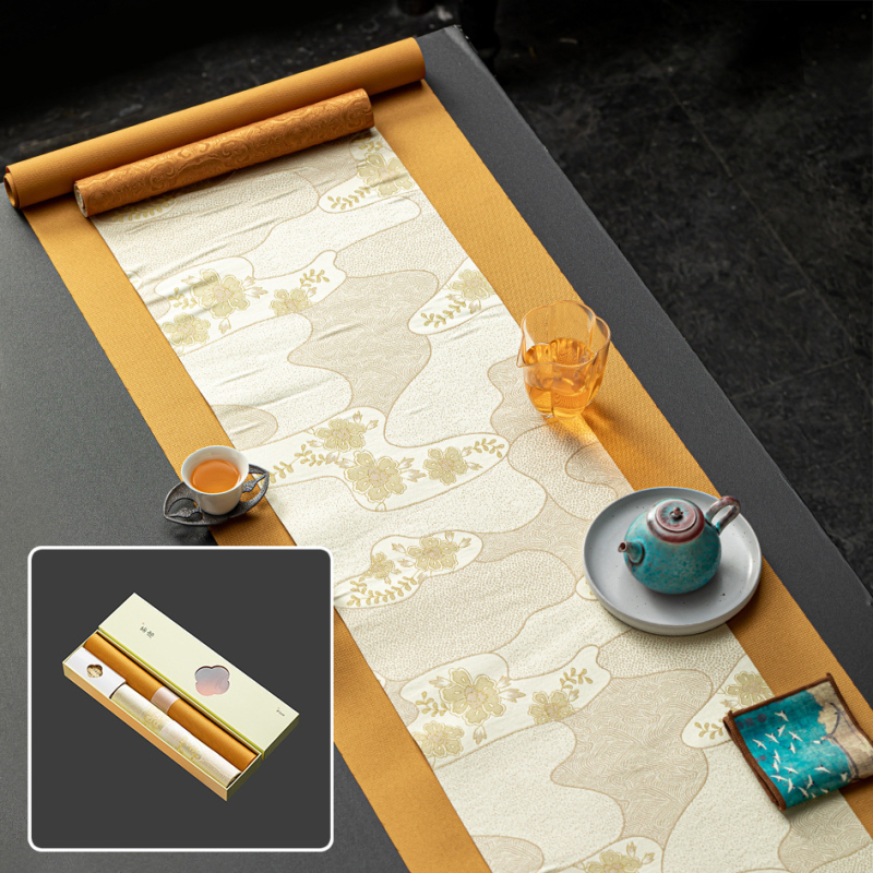 Αξεσουάρ τελετής τσαγιού – ύφασμα, κινεζικού στυλ, εκτύπωση λογότυπου, σε συσκευασία δώρου