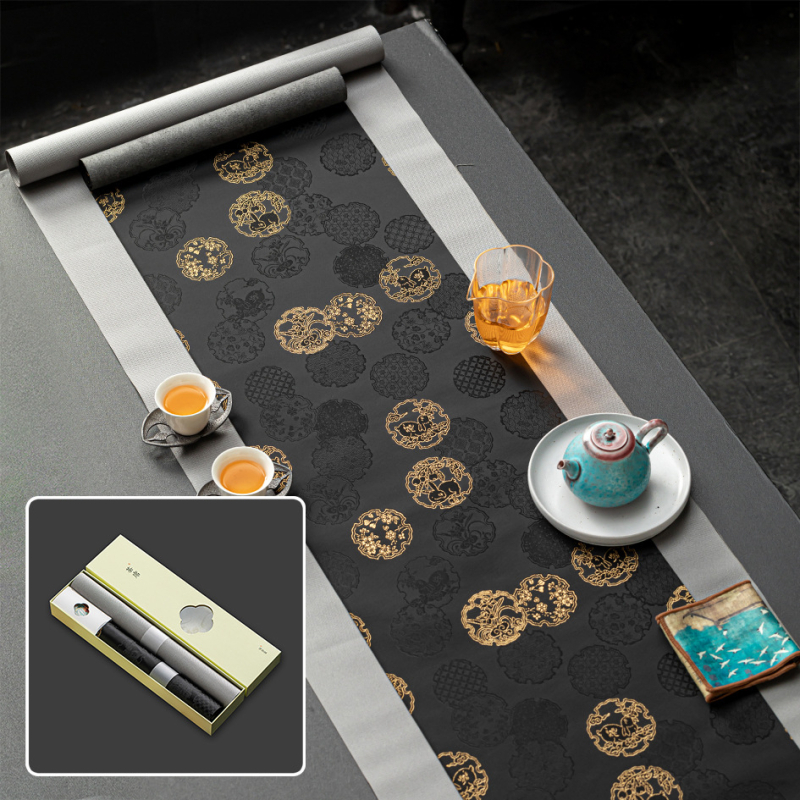 Αξεσουάρ τελετής τσαγιού – ύφασμα, κινεζικού στυλ, εκτύπωση λογότυπου, σε συσκευασία δώρου