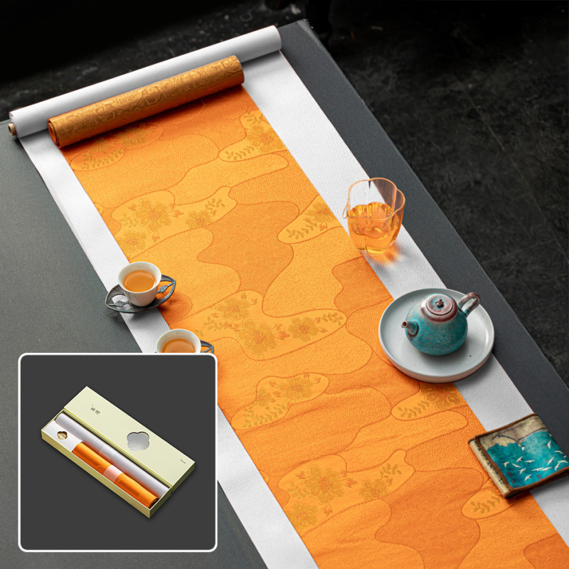 Αξεσουάρ τελετής τσαγιού – ύφασμα, κινεζικού στυλ, εκτύπωση λογότυπου, σε συσκευασία δώρου