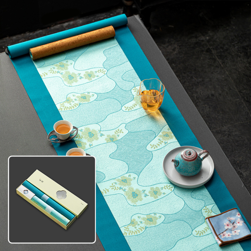 Αξεσουάρ τελετής τσαγιού – ύφασμα, κινεζικού στυλ, εκτύπωση λογότυπου, σε συσκευασία δώρου