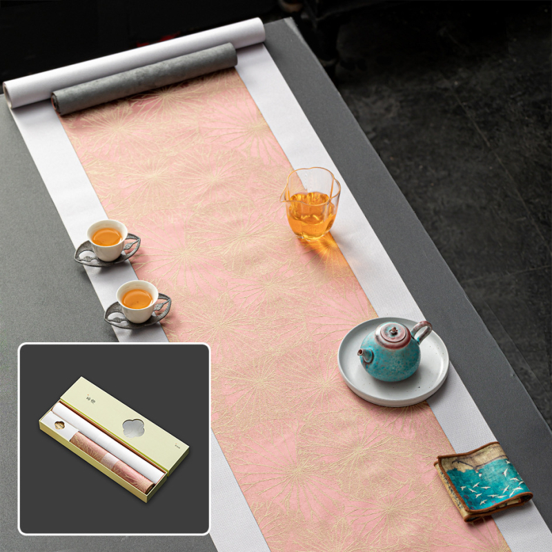 Αξεσουάρ τελετής τσαγιού – ύφασμα, κινεζικού στυλ, εκτύπωση λογότυπου, σε συσκευασία δώρου