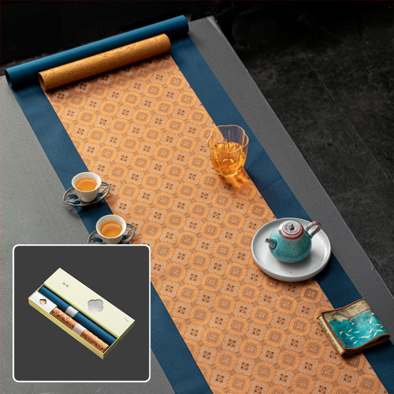 Αξεσουάρ τελετής τσαγιού – ύφασμα, κινεζικού στυλ, εκτύπωση λογότυπου, σε συσκευασία δώρου