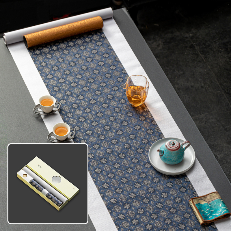 Αξεσουάρ τελετής τσαγιού – ύφασμα, κινεζικού στυλ, εκτύπωση λογότυπου, σε συσκευασία δώρου