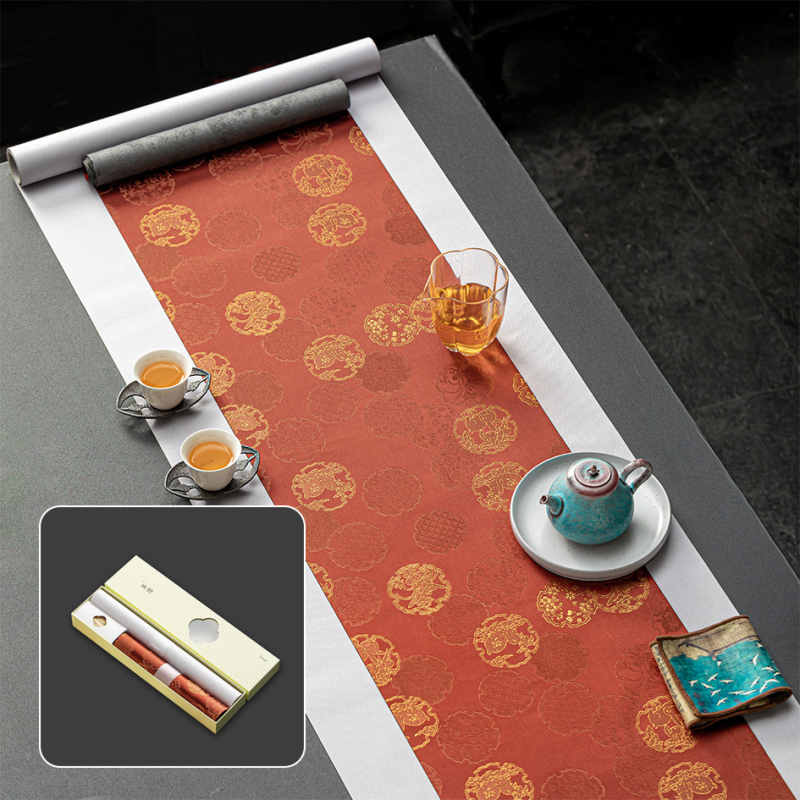 Αξεσουάρ τελετής τσαγιού – ύφασμα, κινεζικού στυλ, εκτύπωση λογότυπου, σε συσκευασία δώρου