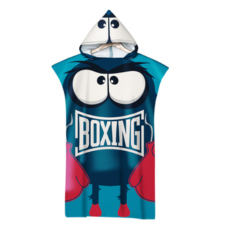 Kapučių vonios rankšluostis su 3D skaitmenine spauda, mikropluoštas, 180 g, pritaikomas apdorojimas