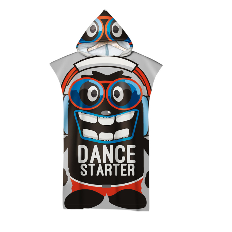 Kapučių vonios rankšluostis su 3D skaitmenine spauda, mikropluoštas, 180 g, pritaikomas apdorojimas