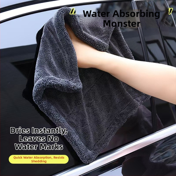 Dviejų pusių storas mikropluošto automobilių rankšluostis — be žymių, didelis sugeriamumas, daugiafunkcinis, galimybė užsakyti logotipą