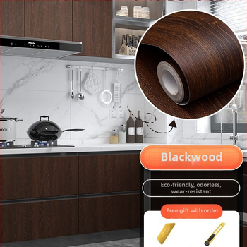 Самозалепващ стикер с дървесен модел за обновяване на мебели, водоустойчив PVC, 1 брой, за спалня (гардероби и шкафове), модел 21951648613