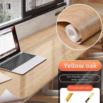 Самозалепващ стикер с дървесен модел за обновяване на мебели, водоустойчив PVC, 1 брой, за спалня (гардероби и шкафове), модел 21951648613