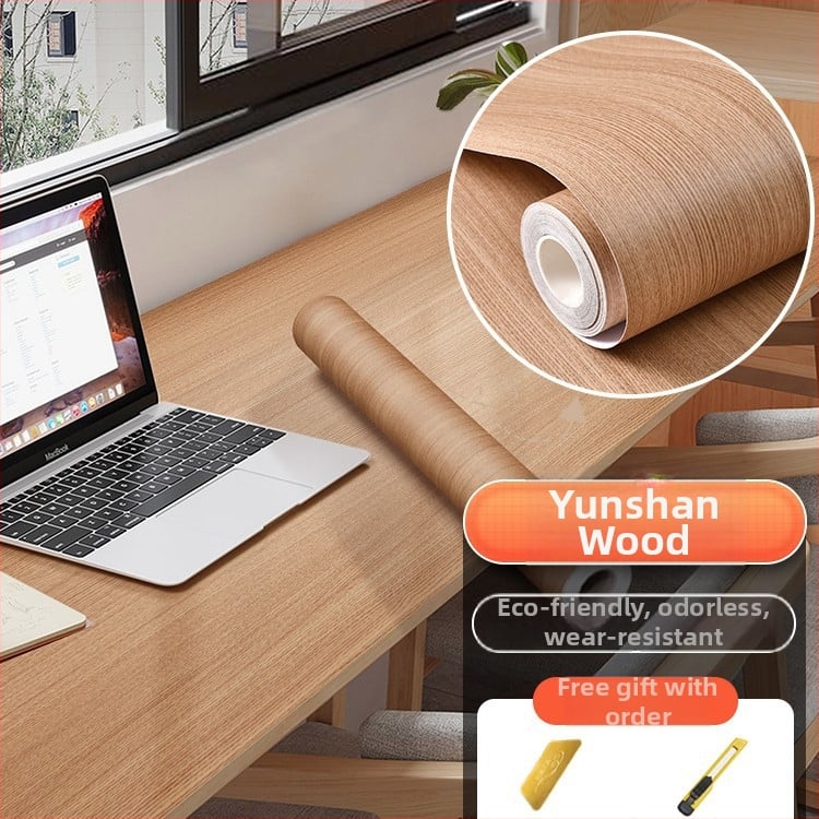 Самозалепващ стикер с дървесен модел за обновяване на мебели, водоустойчив PVC, 1 брой, за спалня (гардероби и шкафове), модел 21951648613