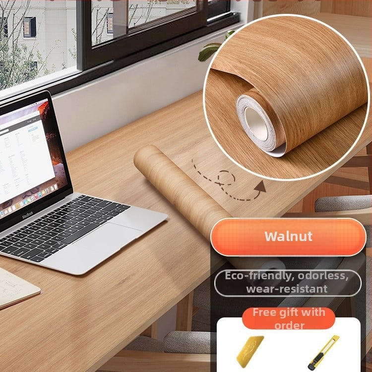 Самозалепващ стикер с дървесен модел за обновяване на мебели, водоустойчив PVC, 1 брой, за спалня (гардероби и шкафове), модел 21951648613