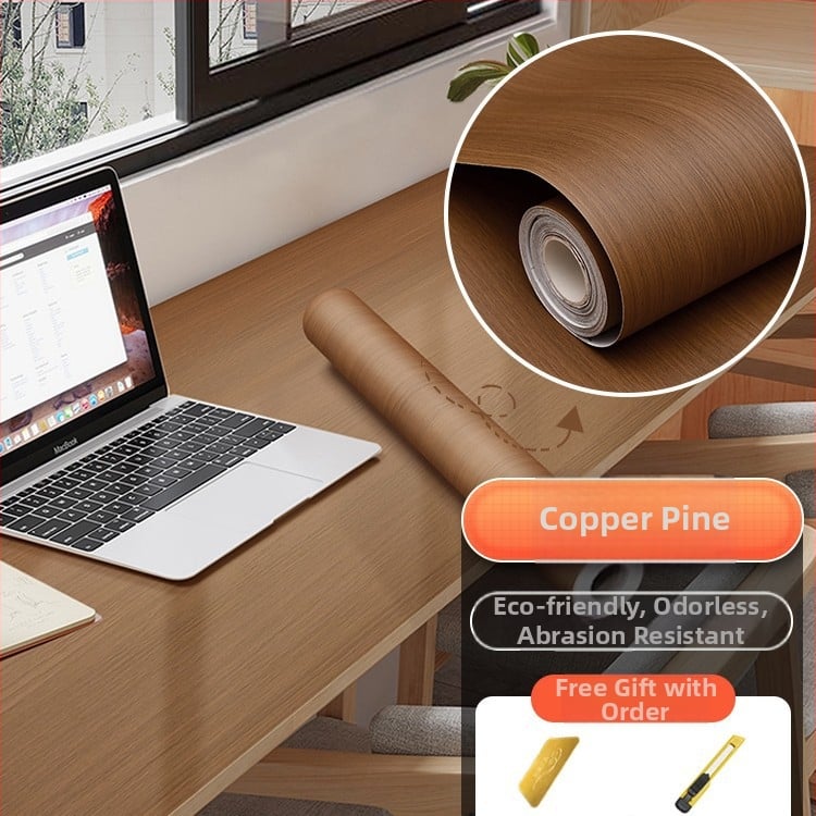 Самозалепващ стикер с дървесен модел за обновяване на мебели, водоустойчив PVC, 1 брой, за спалня (гардероби и шкафове), модел 21951648613