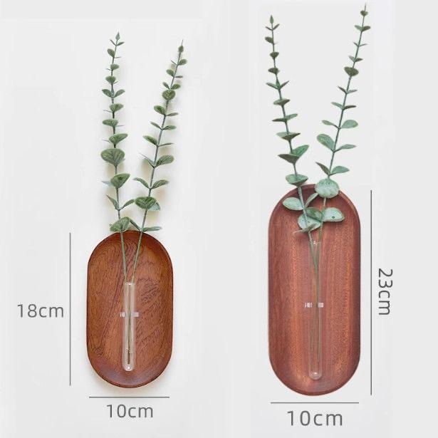 Autocolant de perete din lemn pentru baie – decor, pandantiv vază, stil proaspăt