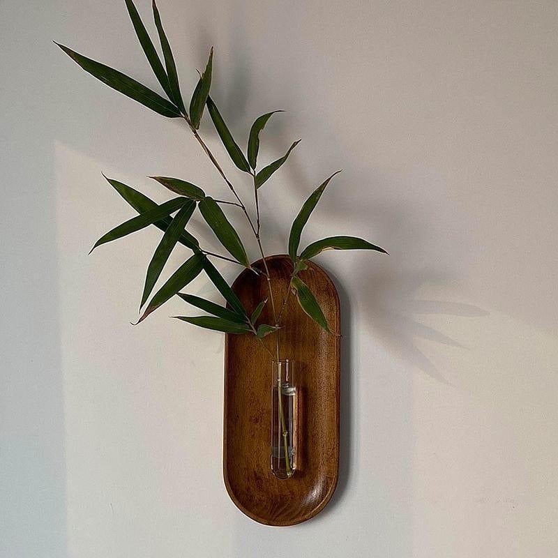 Autocolant de perete din lemn pentru baie – decor, pandantiv vază, stil proaspăt