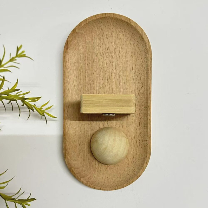 Autocolant de perete din lemn pentru baie – decor, pandantiv vază, stil proaspăt