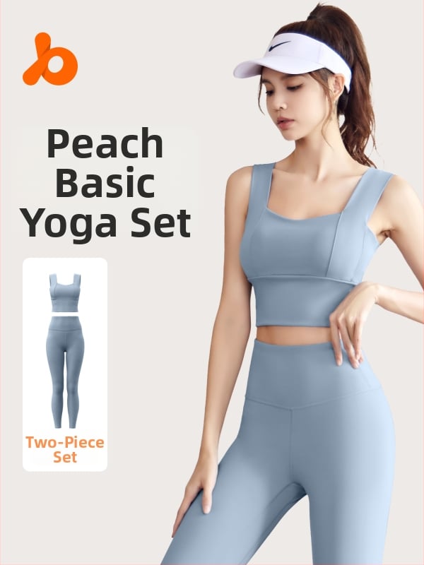 Комплект за йога за жени: спорт топ и панталони; полиестер + спандекс; висока еластичност PU 3.0; с подплънки за бюста; издаден през 2024 г.