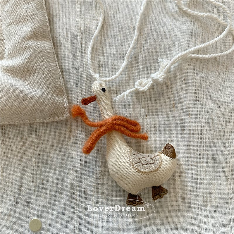 Vaikų kaklo papuošalas su grybų motyvu ir gėlėtu audiniu, mišrios medžiagos, animacinis stilius, pritaikomas