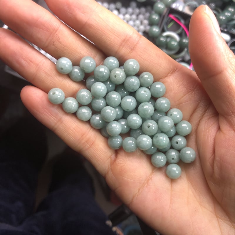 Жадеит А-клас Старо находище – ледено-прозрачни мъниста за DIY бижута