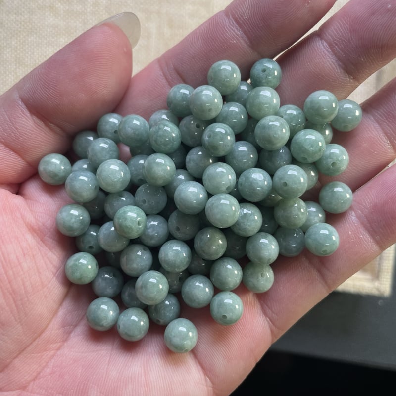 Жадеит А-клас Старо находище – ледено-прозрачни мъниста за DIY бижута