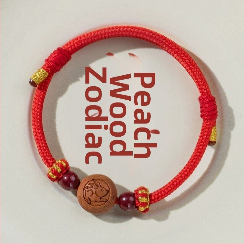 Детска гривна от cinnabar, ръчно преплетена, етно стил, мотив животно/зодия