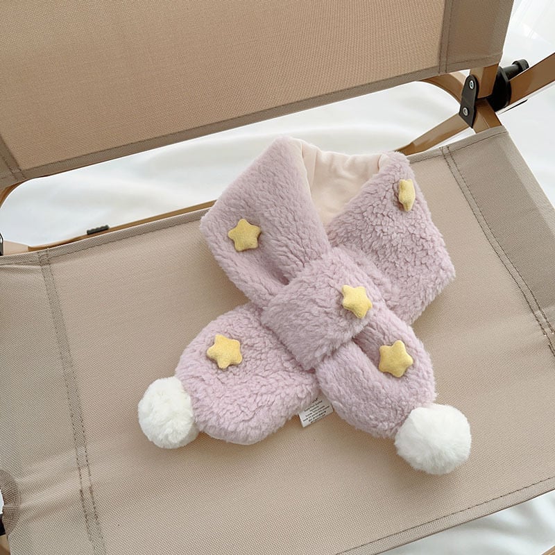 Bērnu šalle no plīša, ziemas sezonai, taisnstūra formā, izšūta, pielāgojama