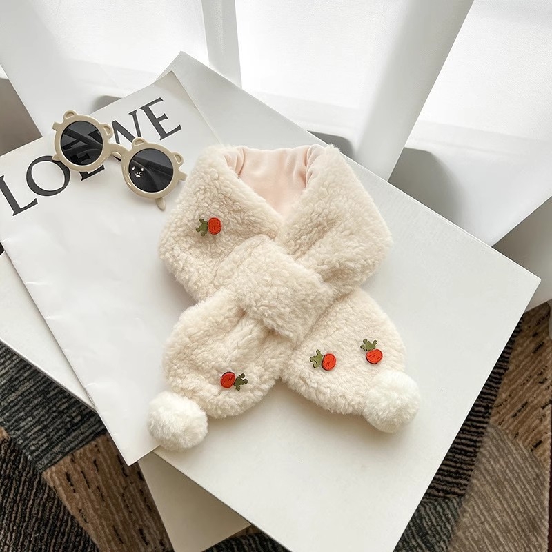 Bērnu šalle no plīša, ziemas sezonai, taisnstūra formā, izšūta, pielāgojama