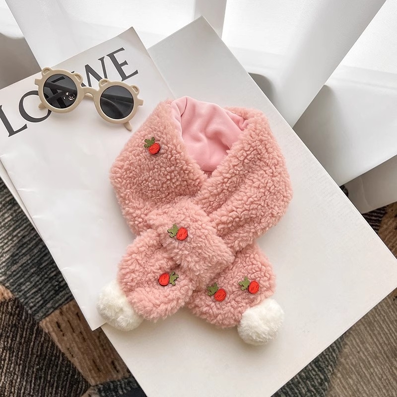 Bērnu šalle no plīša, ziemas sezonai, taisnstūra formā, izšūta, pielāgojama