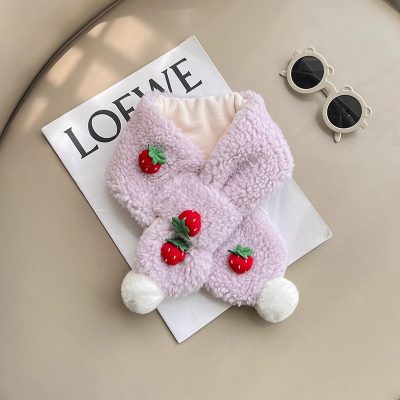 Bērnu šalle no plīša, ziemas sezonai, taisnstūra formā, izšūta, pielāgojama