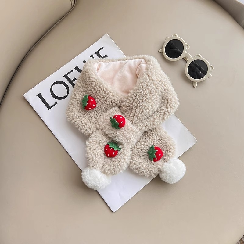 Bērnu šalle no plīša, ziemas sezonai, taisnstūra formā, izšūta, pielāgojama