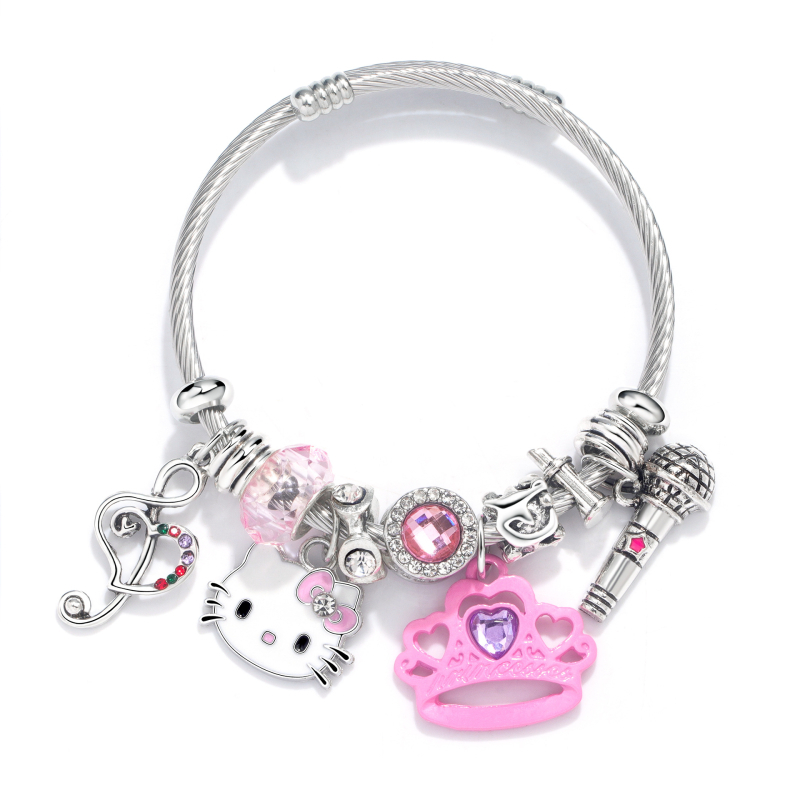 Детска гривна в корейски стил, плодна форма, цинков сплав, електропокритие, унисекс