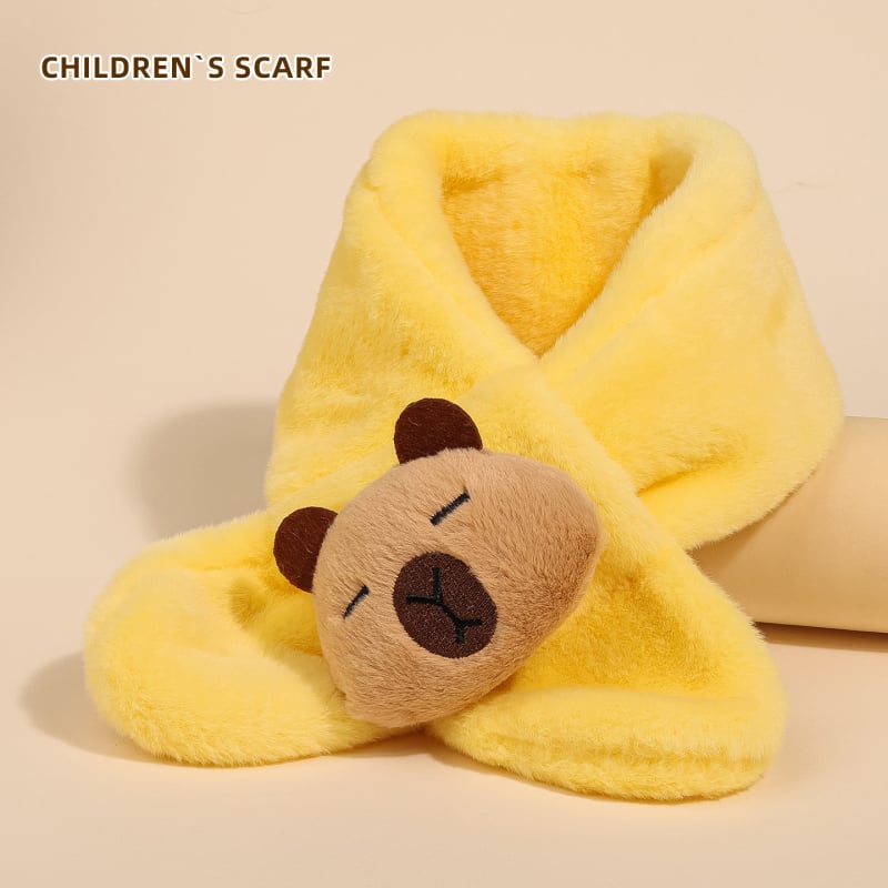 Bērnu šalle ar kaķa rakstu, warp-knit audums, ziemas siltums