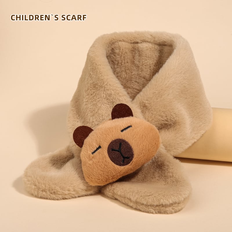 Bērnu šalle ar kaķa rakstu, warp-knit audums, ziemas siltums