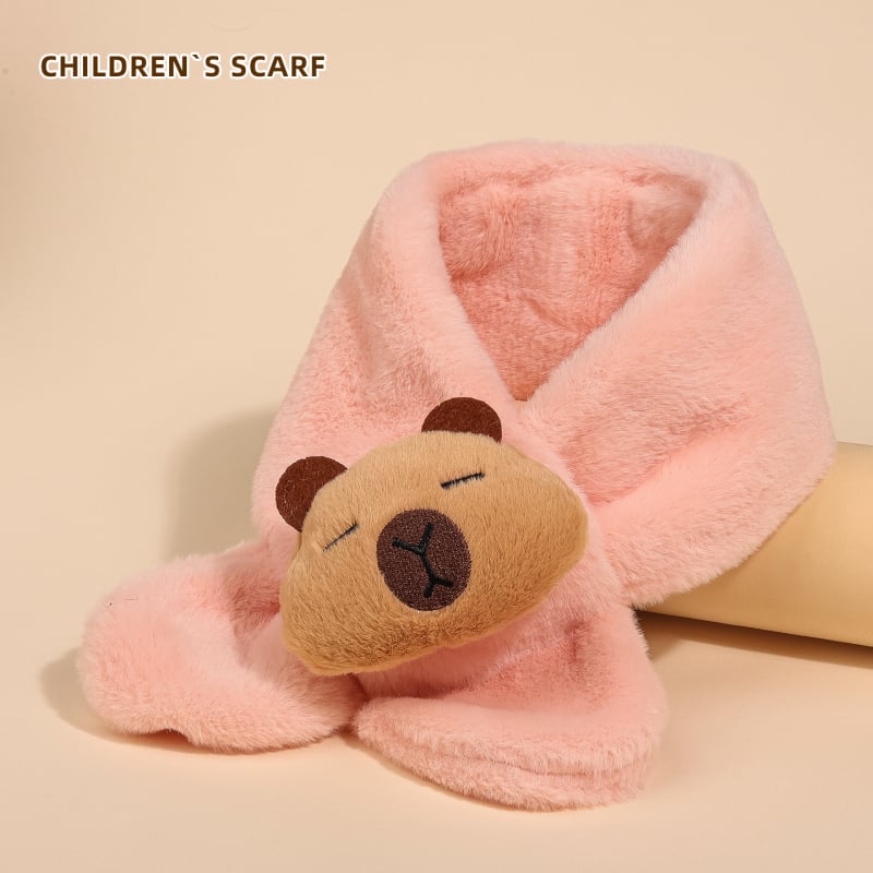 Bērnu šalle ar kaķa rakstu, warp-knit audums, ziemas siltums