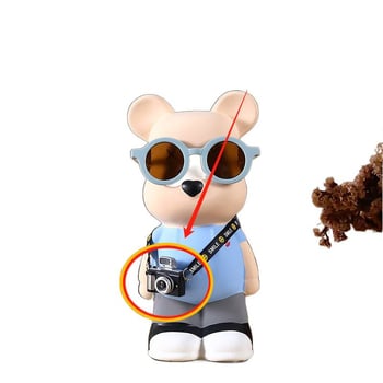 Keraminė meškiuko figūrėlė, nordinio stiliaus dekoras (Medžiaga: keramika; Dovana: asmeninė; Progos: Kalėdos, Gimtadienis)