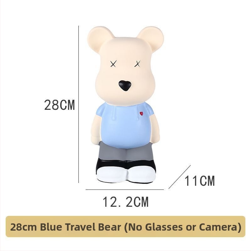 Keraminė meškiuko figūrėlė, nordinio stiliaus dekoras (Medžiaga: keramika; Dovana: asmeninė; Progos: Kalėdos, Gimtadienis)