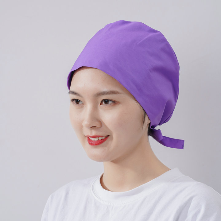 Șapcă chirurgicală unisex, imprimeu floral, poliester-cotton, vârf plat, margine, pentru toate anotimpurile