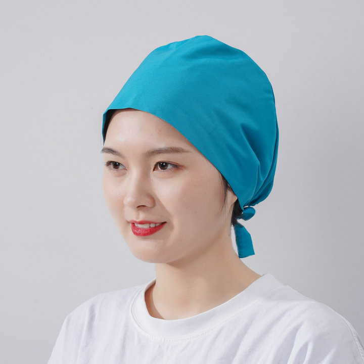 Șapcă chirurgicală unisex, imprimeu floral, poliester-cotton, vârf plat, margine, pentru toate anotimpurile