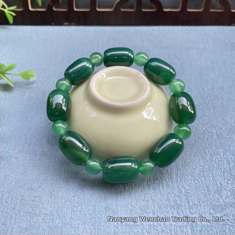 Akatā rokassprādze ar rižu pērļām, ģeometriska forma, dabisks materiāls, karājošās pērles