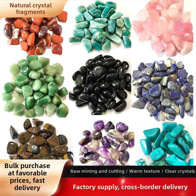 Kristāla smilšu-gravels akvārijam un mājas dekoriem - dabisks kristāls, slīpēšana un pulēšana, skaidrība VS, pielāgota apstrāde, Purple Rhyme