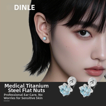 Cercei din oțel de titan cu gheară de dragon și zirconiu, placare electrolitică, design original, brand Dingle, pentru femei