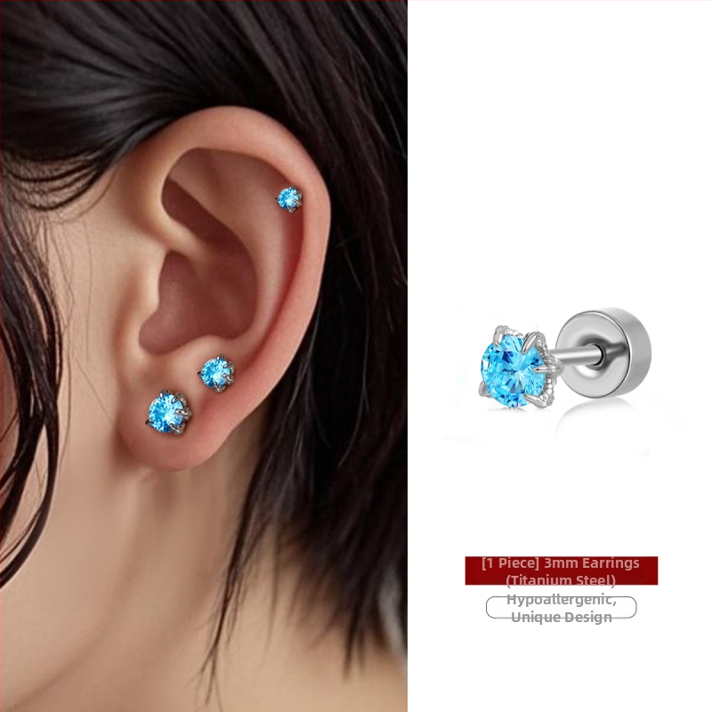 Cercei din oțel de titan cu gheară de dragon și zirconiu, placare electrolitică, design original, brand Dingle, pentru femei