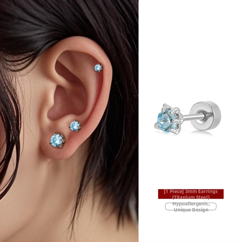 Cercei din oțel de titan cu gheară de dragon și zirconiu, placare electrolitică, design original, brand Dingle, pentru femei