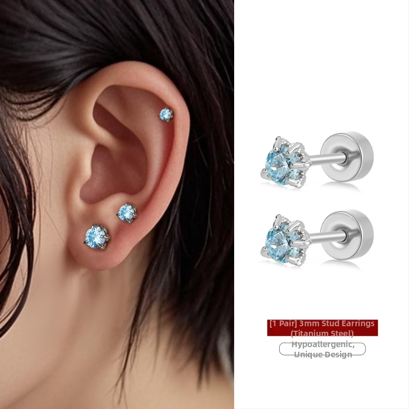 Cercei din oțel de titan cu gheară de dragon și zirconiu, placare electrolitică, design original, brand Dingle, pentru femei