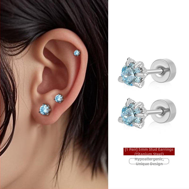 Cercei din oțel de titan cu gheară de dragon și zirconiu, placare electrolitică, design original, brand Dingle, pentru femei