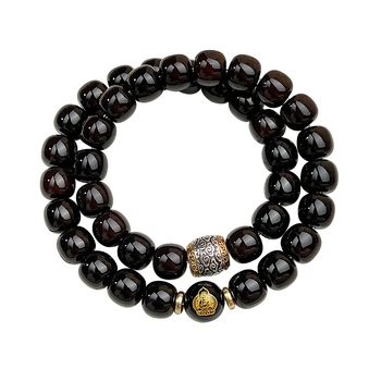 Bodhi saknes rokassprādze, dubults aplis romba formā, pulēta virsma, dabīgs stils, universāla, 40 gab.