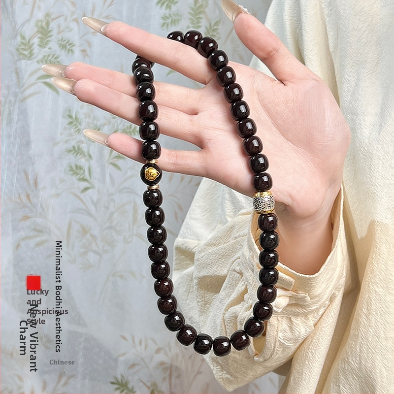 Bodhi juuri käevõru, kahekordne ring rombikujulises vormis, poleeritud pind, looduslik stiil, unisex, 40 tk